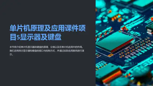 单片机原理及应用课件项目5显示器及键盘