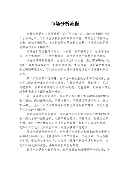 市场分析流程