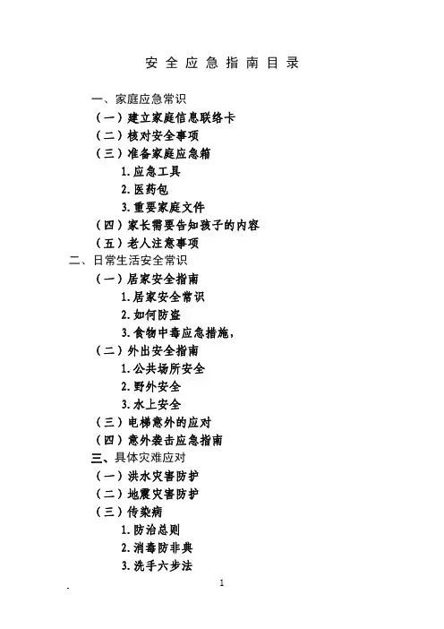 安全应急指南(最新版)