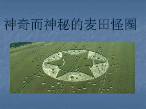 神奇而神秘的麦田怪圈——宇宙探索