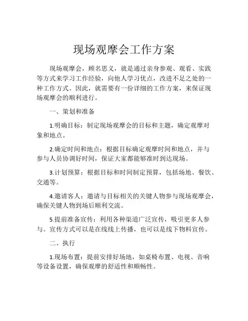 现场观摩会工作方案