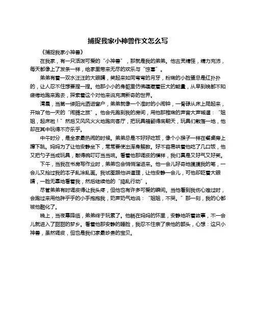 捕捉我家小神兽作文怎么写