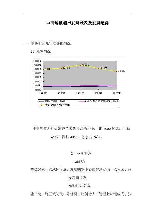 中国连锁超市发展状况及发展趋势