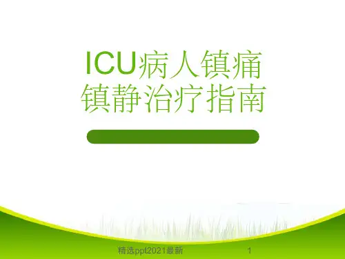 ICU病人镇痛镇静治疗指南PPT课件【37页】