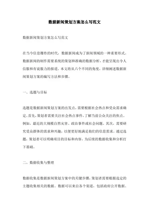 数据新闻策划方案怎么写范文