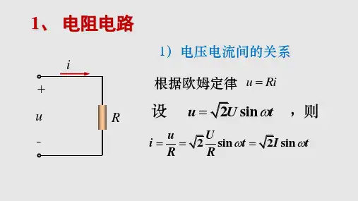 单一参数交流电路PPT课件(2024版)