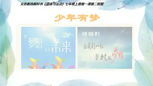 部编版道德与法治七年级上少年有梦课件(共19张PPT)