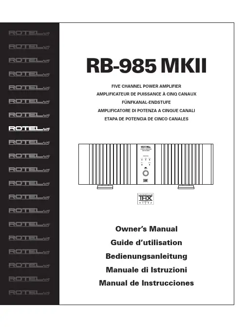 RB-985 MKII 五通道电源放大器说明书