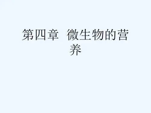 第四章  微生物的营养[可修改版ppt]