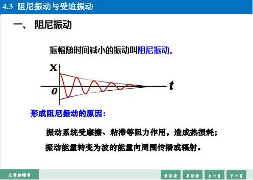 大学物理学-阻尼振动与受迫振动