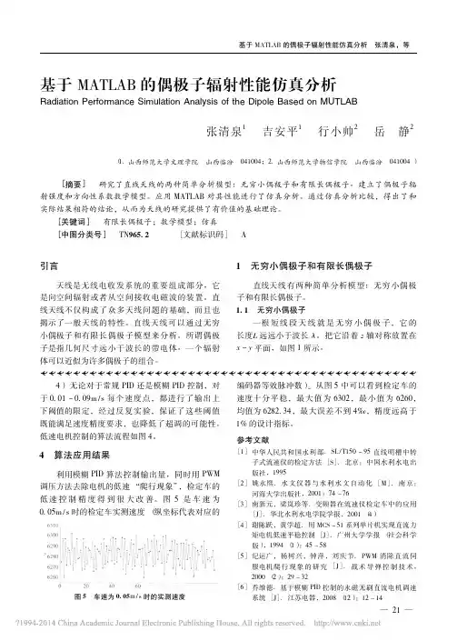 基于MATLAB的偶极子辐射性能仿真分析_张清泉