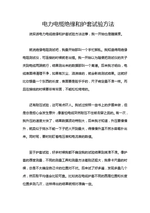 电力电缆绝缘和护套试验方法