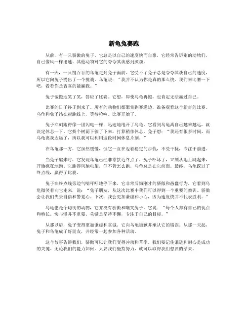 新龟兔赛跑
