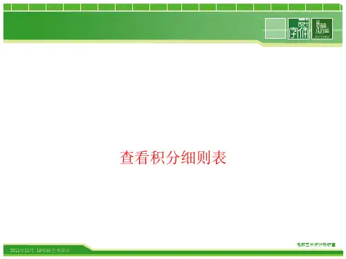 积分兑换奖品表格PPT