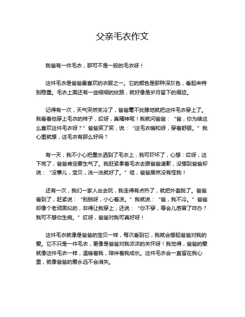 父亲毛衣作文