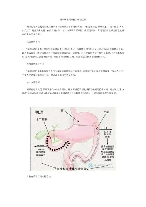 糖尿病于高血糖友哪些区别