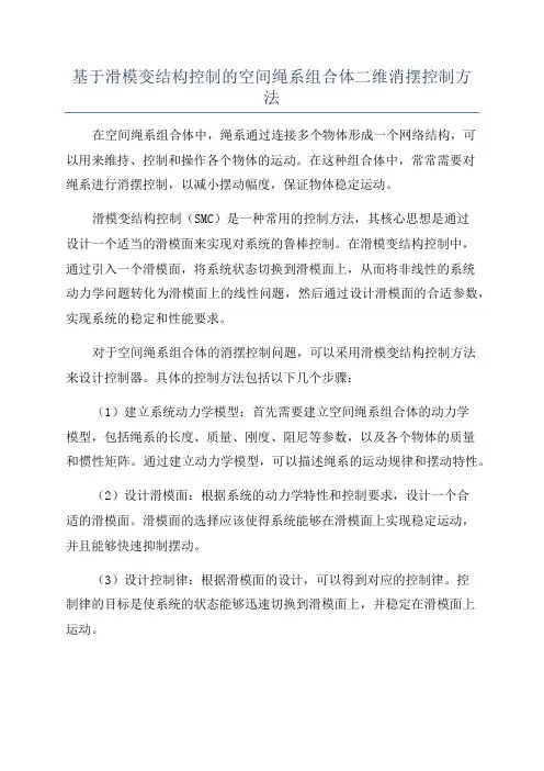 基于滑模变结构控制的空间绳系组合体二维消摆控制方法
