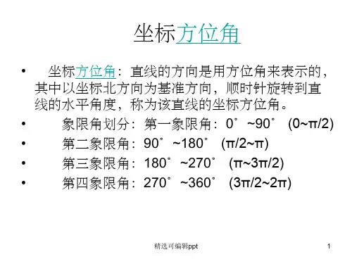 坐标方位角和坐标正反算