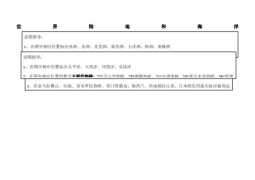 高三一轮区域地理填图