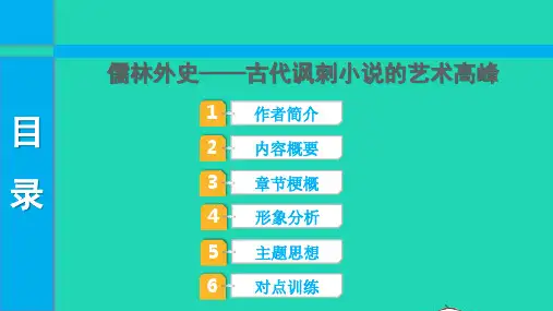 中考语文第三部分现代文阅读课题十六名著阅读11儒林外史课件
