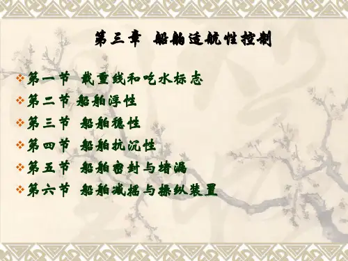 第三章  船舶适航性控制