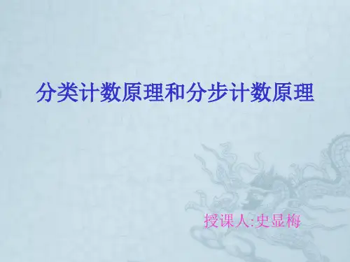 高二数学分类计数原理和分步计数原理课件 人教版