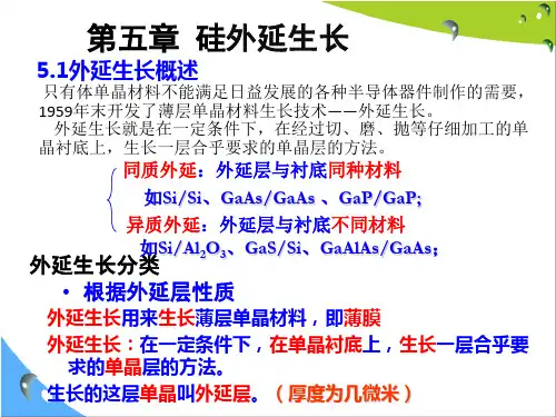 第五章 ---硅外延生长