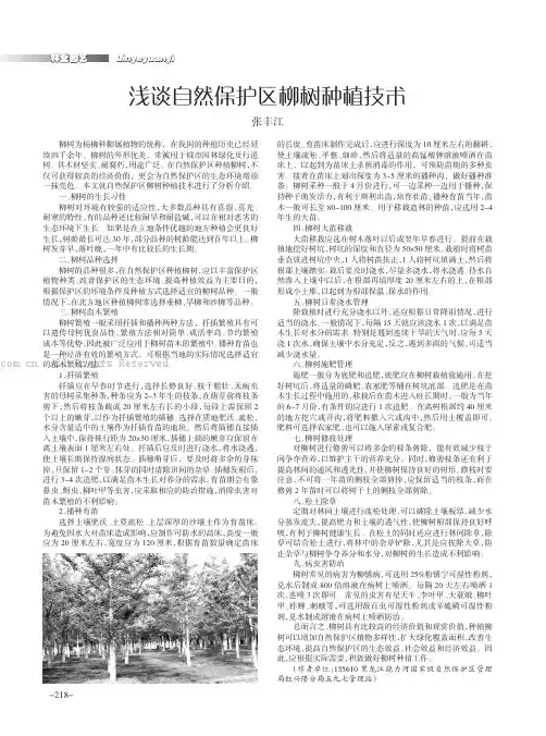 浅谈自然保护区柳树种植技术