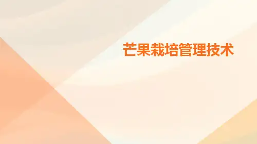 芒果栽培管理技术