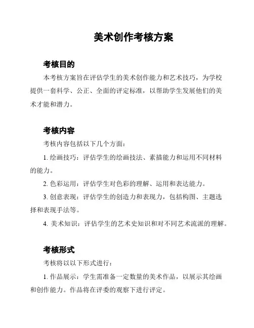 美术创作考核方案