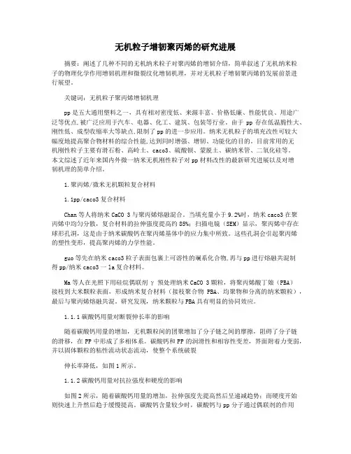 无机粒子增韧聚丙烯的研究进展
