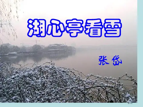 湖心亭看雪注释+翻译+重点字词公开课获奖课件