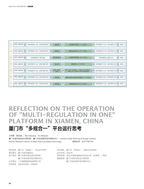 厦门市“多规合一”平台运行思考