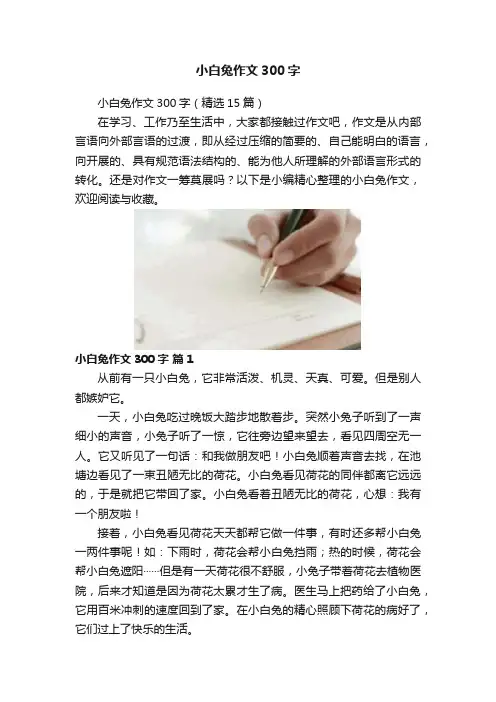 小白兔作文300字