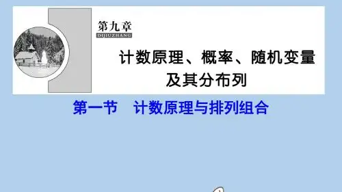 高考数学一轮总复习第九章9_1计数原理与排列组合课件理新人教A版