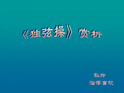 独弦操赏析.ppt