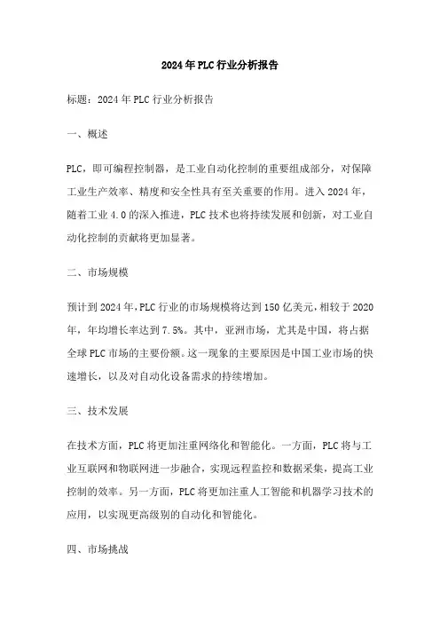 2024年PLC行业分析报告