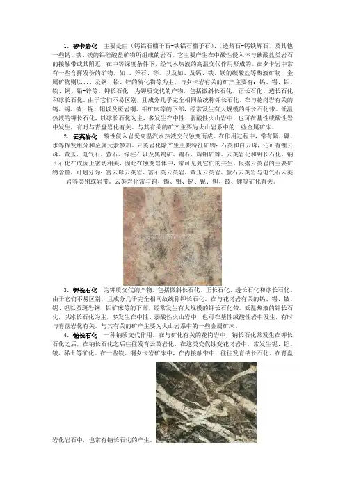 围岩蚀变分类