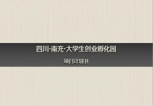 大学生创业孵化园项目计划书ppt课件