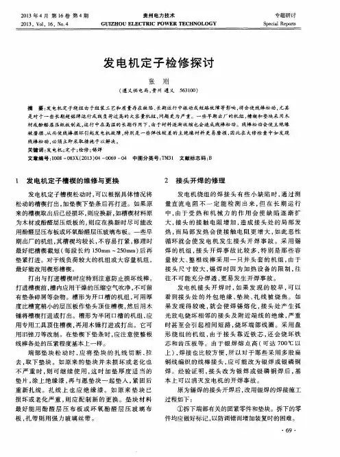 发电机定子检修探讨
