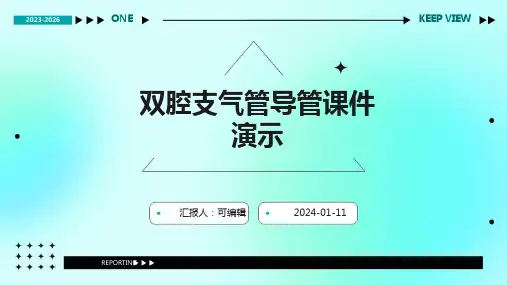 双腔支气管导管课件演示课件PPT