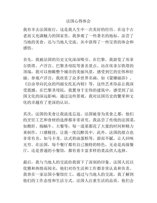 法国心得体会