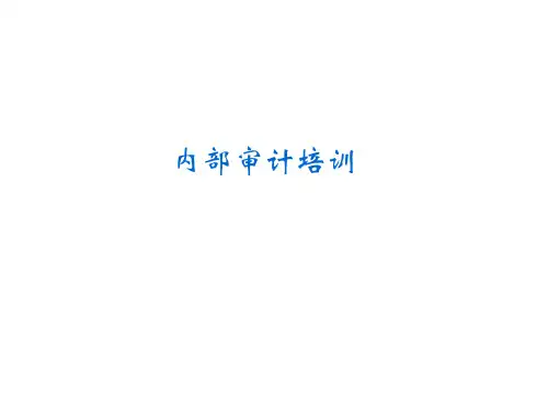 内部审计新人培训系列之内审入门培训