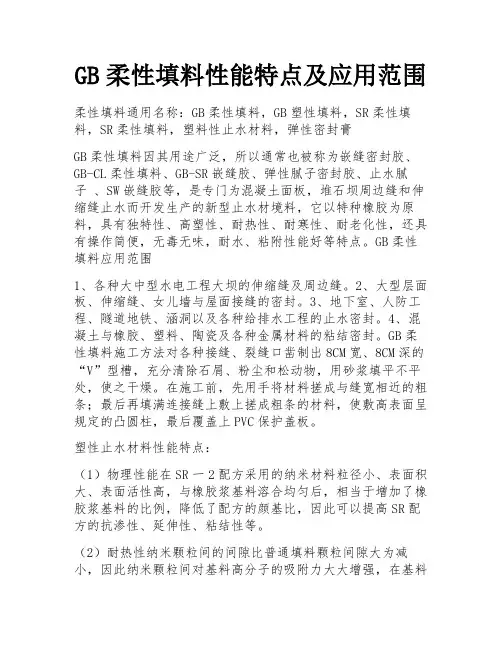 GB柔性填料性能特点及应用范围 