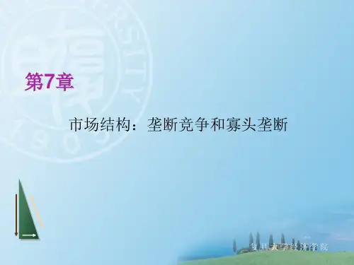 垄断竞争和寡头垄断培训课程