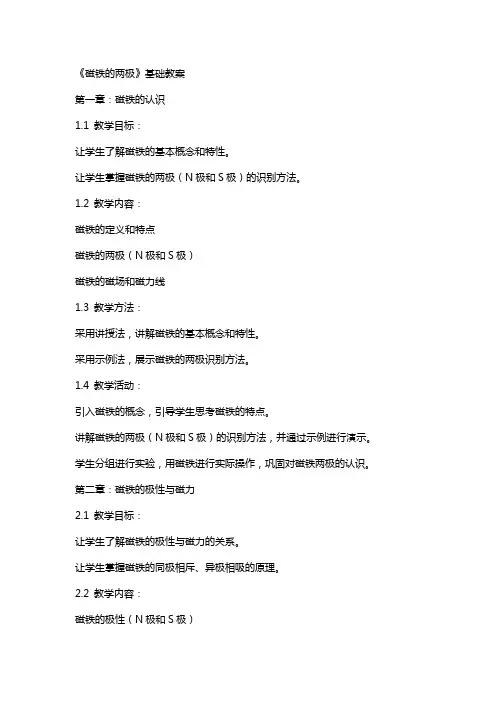 《磁铁的两极》基础教案