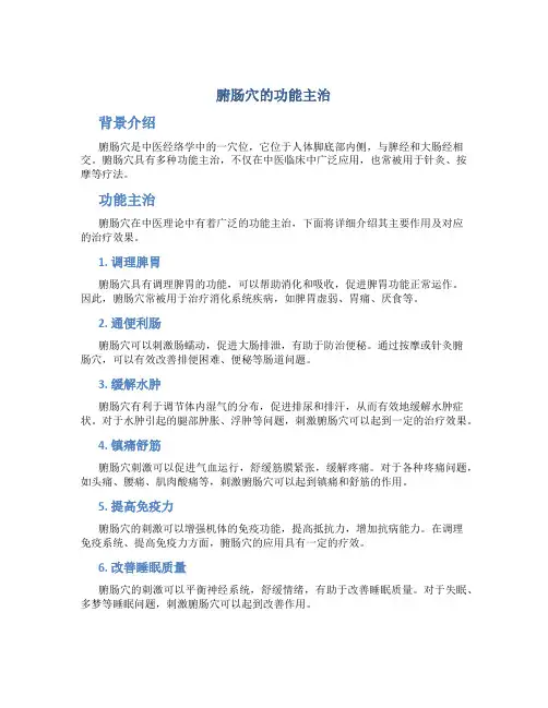 腑肠穴的功能主治