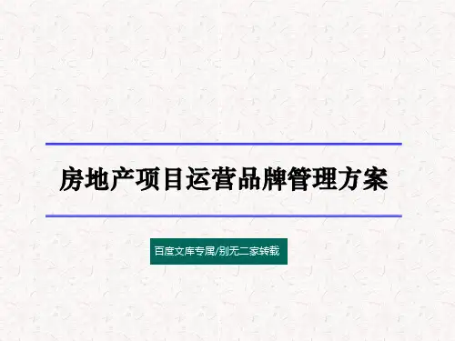[管理必备]房地产项目运营品牌管理方案PPT模板