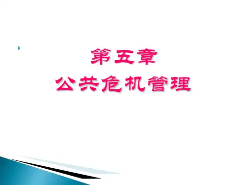 公共危机管理 