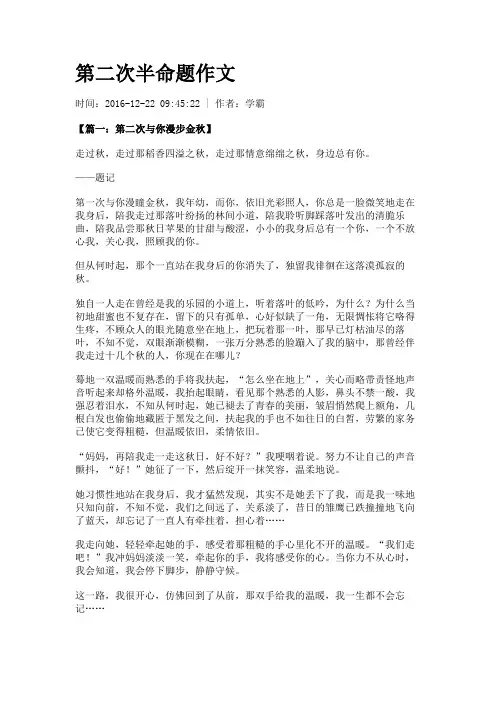 第二次半命题作文
